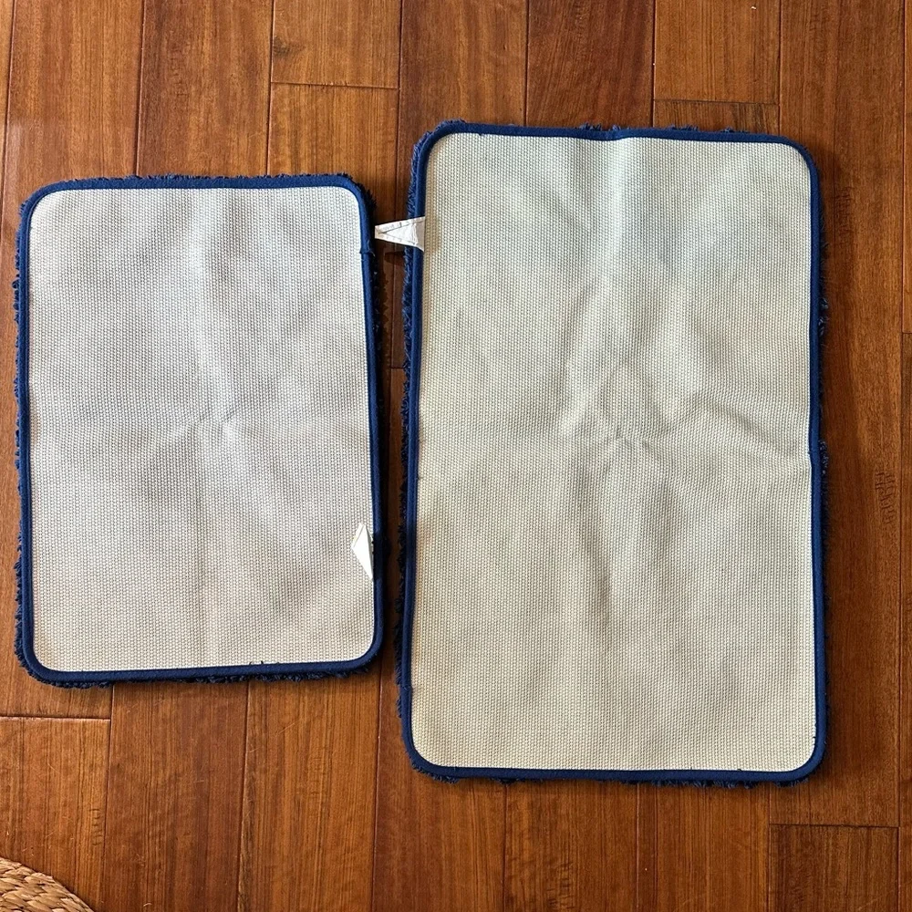 Two Luxury Microfiber Bath Mats